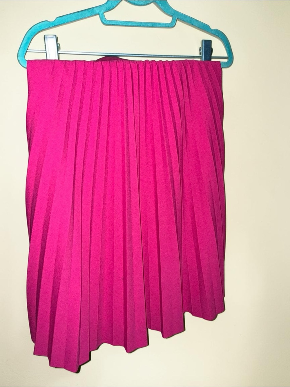 Fuchsia Pleated Circle Skirt for Women